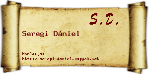 Seregi Dániel névjegykártya